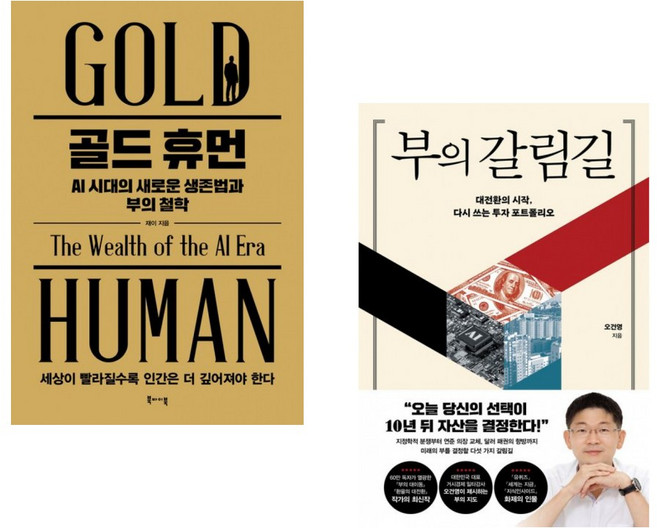 (인기도서) (재이) 골드 휴먼 AI 시대의 새로운 생존법과 부의 철학 + (오건영) 부의 갈림길 (전2권)