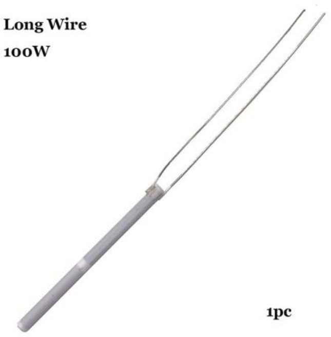 세라믹 내부 가열 요소 온도 조절 가능 전기 납땜 다리미 히터 908 908S 납땜용 220V 80W 60W 1 개, 6.100W Long Wire, 1개