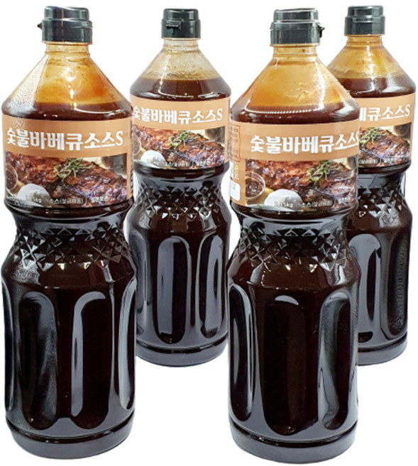 바로 숯불 바베큐 소스S 2.15kg 불맛 불향 스모크향, 4개