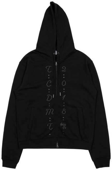 THE COLDEST MOMENT TCM center stitch hooded zip-up black 25092253 419480