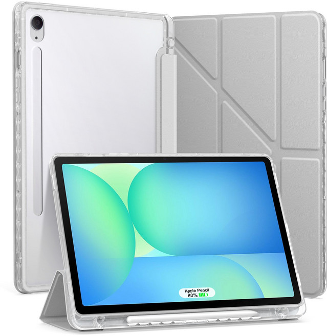 아칸크 클리어 에어 펜슬 수납 태블릿 케이스, 1개, 그레이