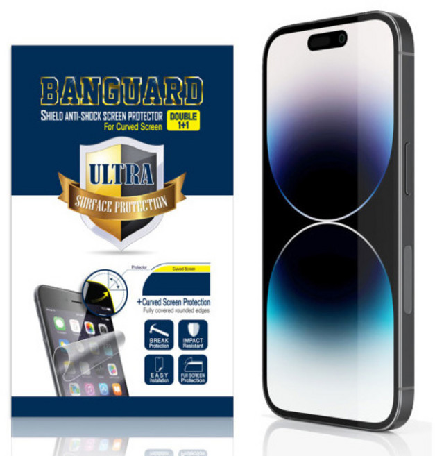 닥터가드 국내생산 뱅가드 휴대폰 액정 보호 필름, 1세트
