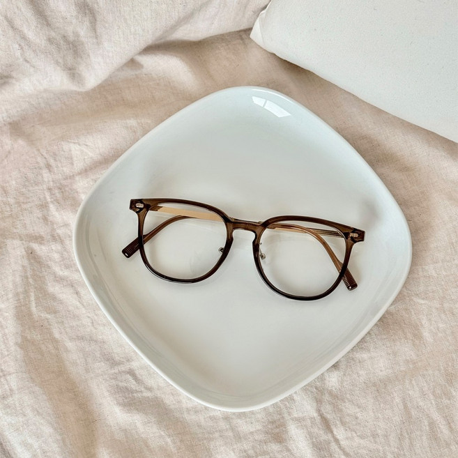 블루라이트 차단 에어 심플 클래식 오버 사이즈 스퀘어 가벼운 패션 뿔테 안경 3color no.304
