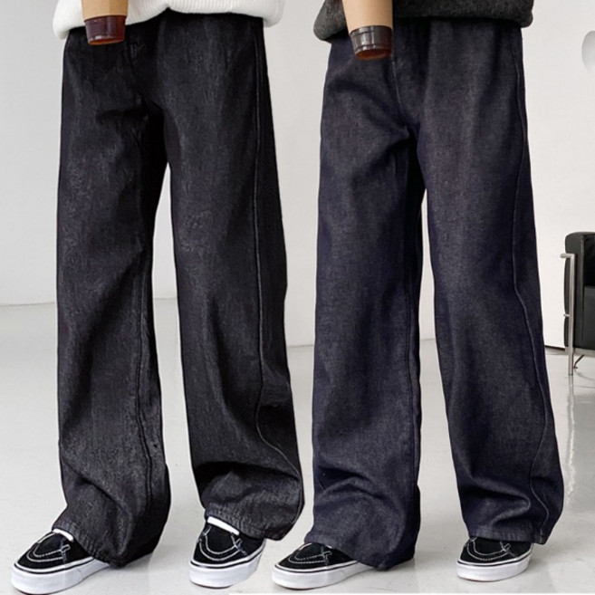 남녀공용 발열기모 논페이드 숏/기본/롱 원턱 투턱 생지 데님 청바지