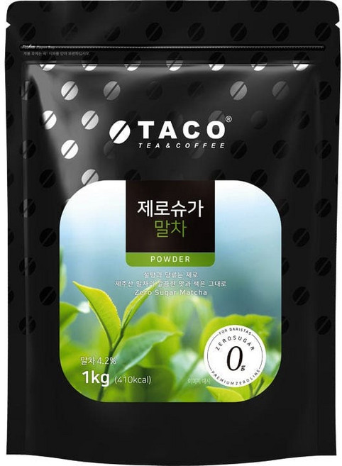 타코 제로슈가 말차 파우더, 1kg, 1개