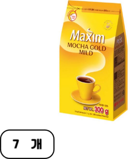 맥심 모카골드 마일드, 7개, 300g