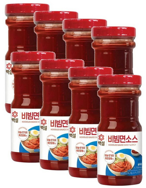 CJ 백설 비빔면소스, 8개, 890g