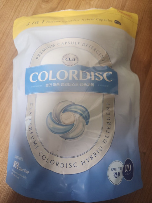 CLA 클라 국내생산 5in1 캡슐세제 컬러디스크 리필(100개) 세탁세제 향기부스터 섬유유연제 이염방지 일반드럼겸용, CLA 클라 국내생산 5in1 캡슐세제 컬러디스크 리필