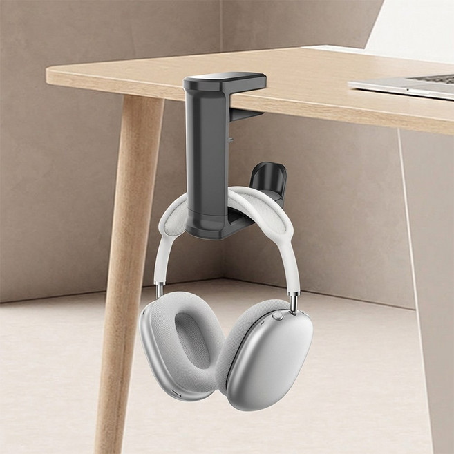 셀클릭 360도 돌아가는 헤드셋 거치대, 1개, 블랙, 셀클릭 헤드셋 거치대