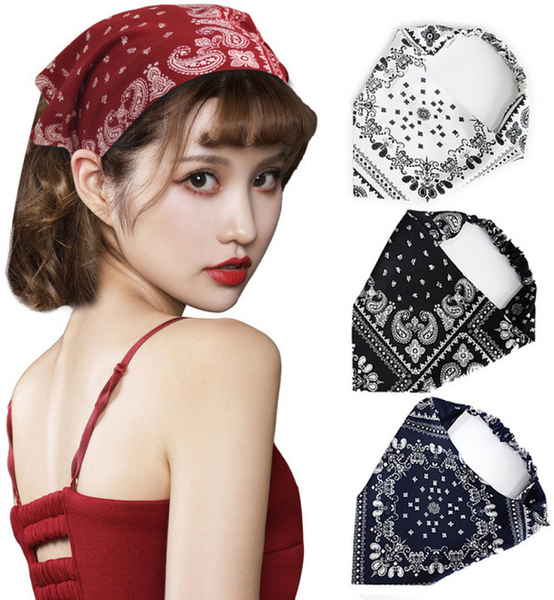 ZMBIRD 4종세트 여성 무늬 와이드 스판 헤어밴드 두건 N1863