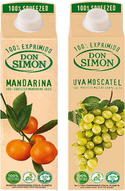 돈시몬 100%착즙주스 만다린 감귤1L 1개+백포도1L 1개 (총2개) 음료수생과일어린이, 1L, 2개