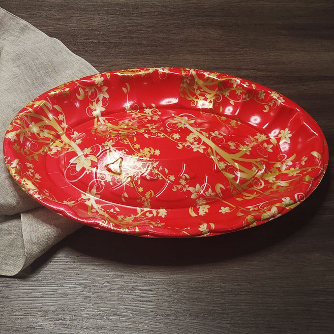 회포장용기 SS-380 적색 PSP트레이 (뚜껑 별도 판매), 1개, 200개입