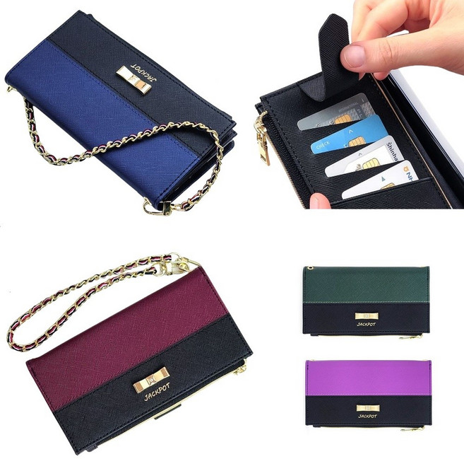 갤럭시 S21울트라 케이스 G998 가죽 (레인팝 파우치 지퍼) 카드 지폐 수납 슬림 파우치 스타일 지갑 커버 (메탈 손목 스트랩 줄 끈) 포함