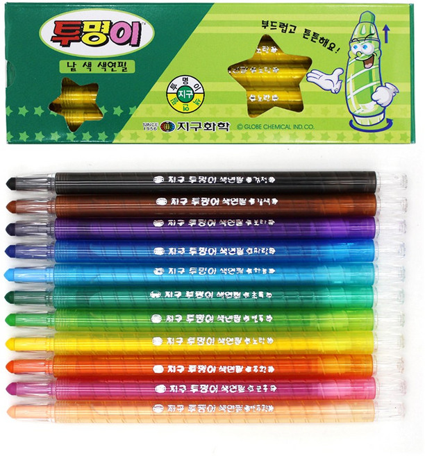지구화학 투명이 낱색 색연필 1타, 4개, 주황, 1색
