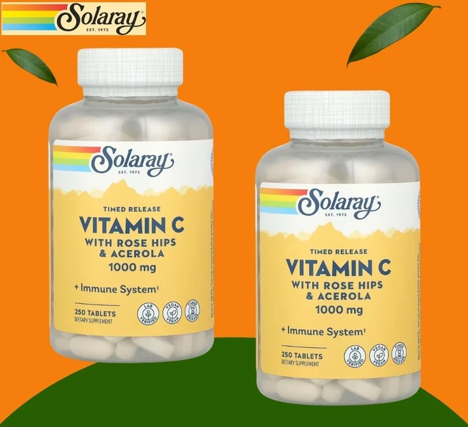 솔라레이 비타민 씨 시 C 아스코르브산 서방형 2500mg 250정 2개 - 쿠팡