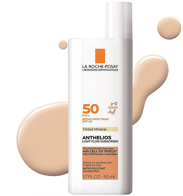 La Roche-Posay Anthelios 50 라로슈포제 안뗄리오스 미네랄 선스크린 플루이드 1.7oz(50ml), 1ml, 1개