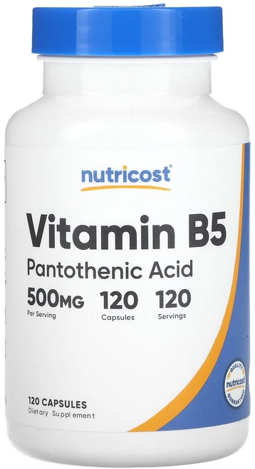 Nutricost 비타민B5 500mg 캡슐 120정, Nutricost 비타민B5 500mg 캡..., 1개 - 쿠팡