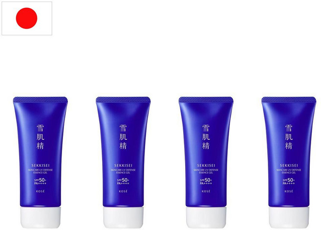 일본 설기정 sekkisei 세이키세 선크림 UV 에센스 선 썬 젤 90g 4개 SPF 50+ / PA ++++ 워터프루프