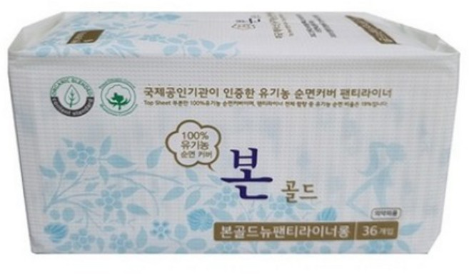 유기농본 골드 팬티라이너, 롱, 36개입, 1개