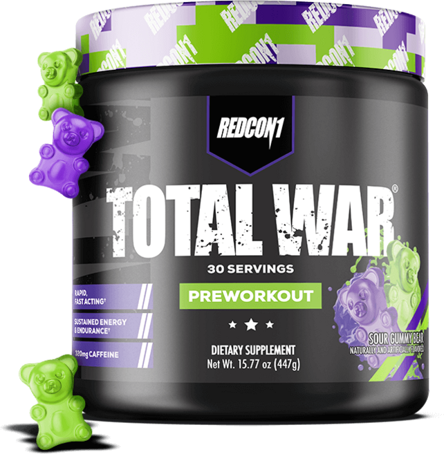 Redcon1 TOTAL WAR 토탈 워 30서빙, Sour Gummy, 1개, 447g