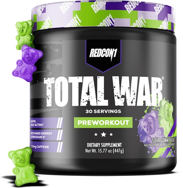 Redcon1 TOTAL WAR 토탈 워 30서빙, Sour Gummy, 1개, 447g - 쿠팡