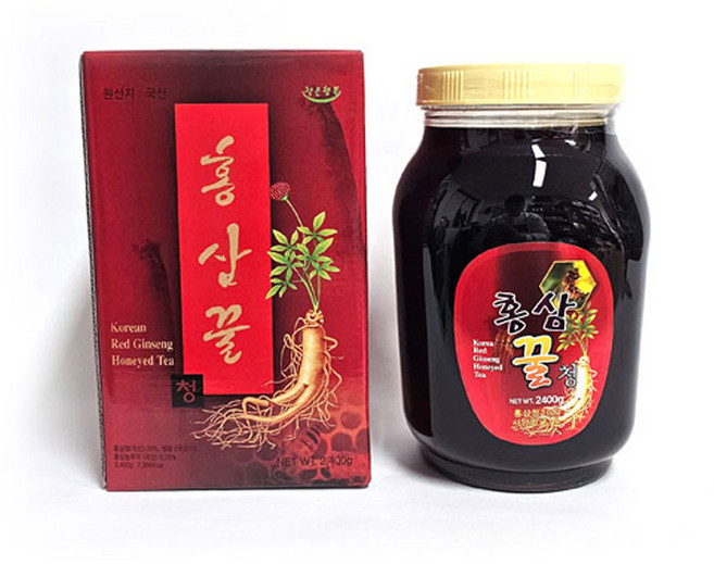 홍삼꿀 2.4kg 선물 답례품 꿀차 미네랄 자연식품 설탕 천연 면역력 건강식품 환절기 홈카페 디저트 제과제빵 허니, 1개