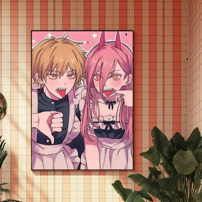 체인소맨포스터 레제 마키마 덴지 아키 히메노 애니포스터 굿즈 벽장식, z14