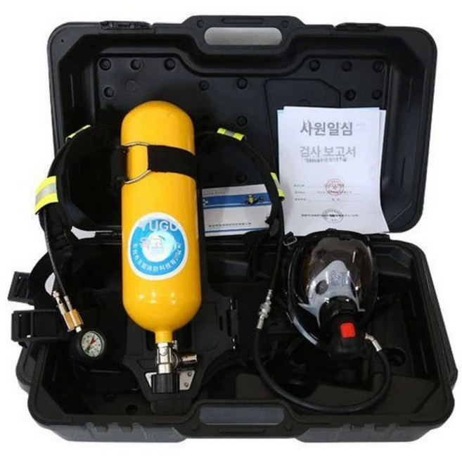 공기호흡기 화재 비상 패키지 실린더 안전용품 밸브 공기 인명구조용 산소공급기 대피 소방용품, 1개