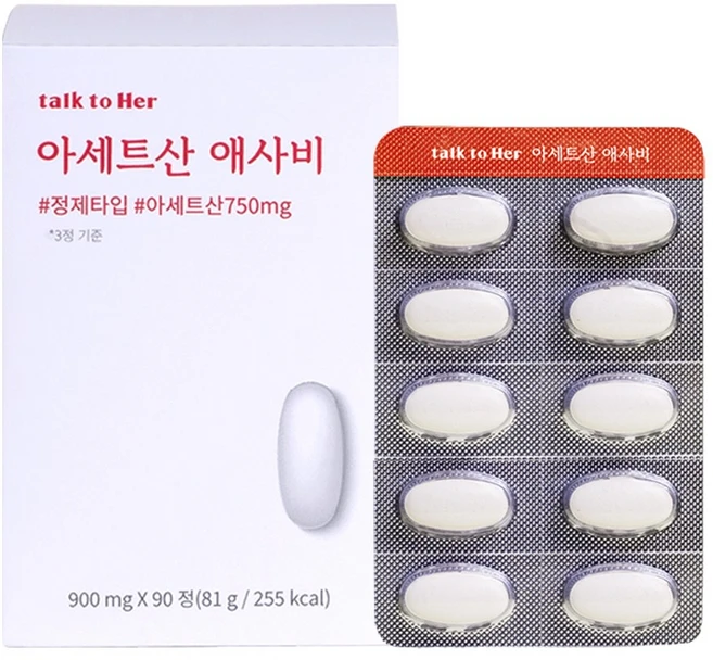톡투허 아세트산 애사비 애플사이다비니거, 1박스, 90정 - 쿠팡