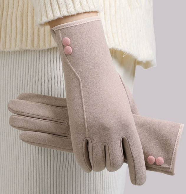 티쯔 벨벳 스판 융 스마트터치 방한 겨울 슬림 여성장갑