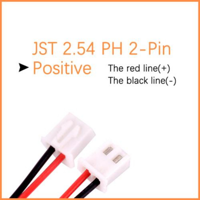 JST 충전식 리튬 이온 폴리머 배터리 401030 1.25mm 2 핀 371030 3.7V 0.3wh, 6) 2.54 2p