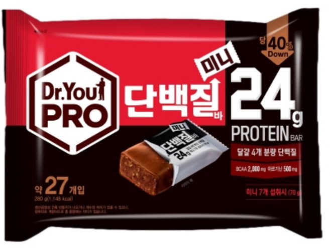 오리온 닥터유 프로 단백질바 미니 280G, 5개
