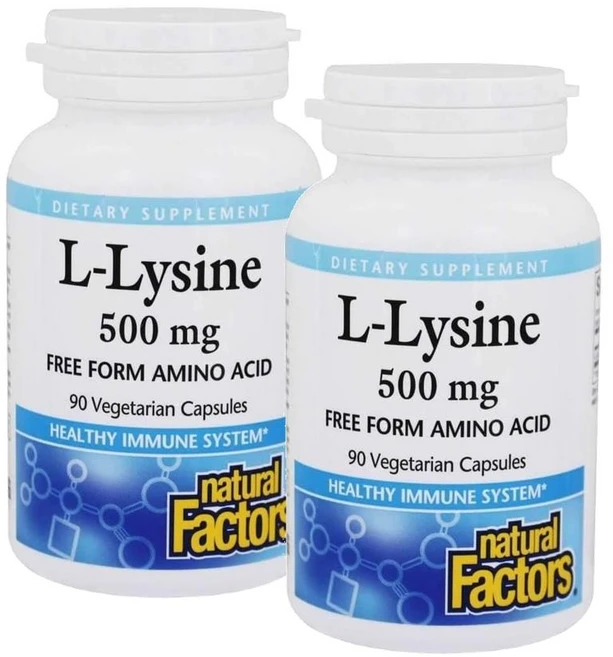 내추럴팩터스 L-라이신 500mg 캡슐 Natural Factors L-Lysine, 2개, 90정 - 쿠팡