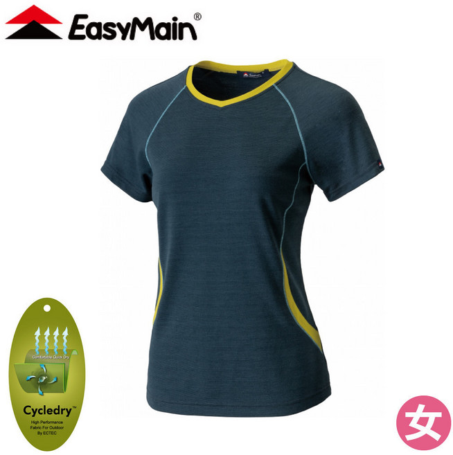 EasyMain 衣力美 女快乾羊毛防臭短袖T恤 TE24014