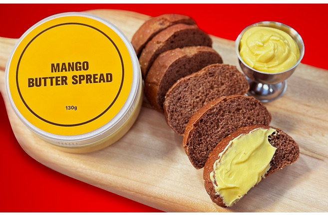 왓어버터 시그니처 망고 버터 스프레드 1개 + 식전빵 브라운브레드 2개 세트, 130g