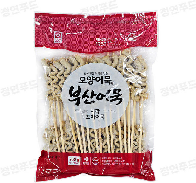 사조오양 부산어묵 사각꼬치어묵 (30개입/오뎅/대용량/식자재/업소용) ~휴무일 제외 평일 정오까지 주문확인건 발송~, 960g, 1개