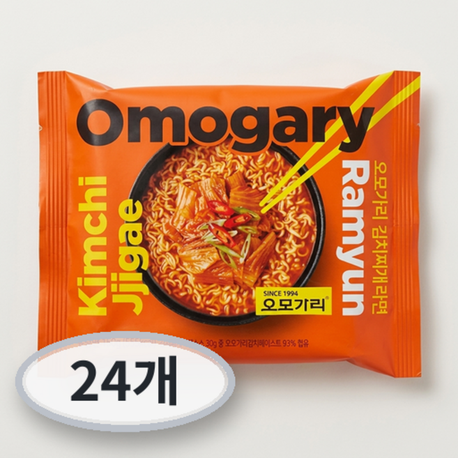 오모가리 김치찌개라면 150g, 24개