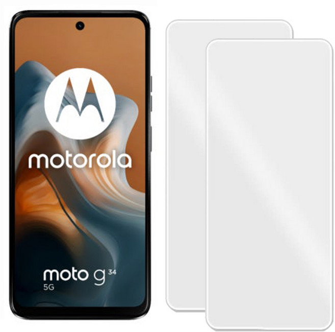 모토로라 모토 G34 5G 깨지지 않는 PET 방탄 필름 지문인식 액정보호필름, 2개