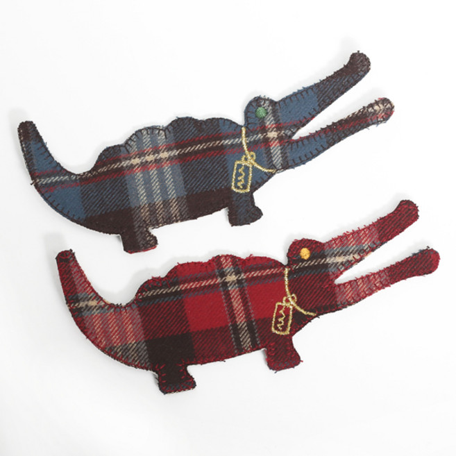 [펠트친구] 체크악어와펜[1768], 블루, 1개