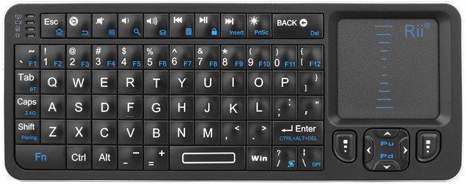 Rii K06 미니 블루투스 무선 백라이트 키보드 2.4GHz IR 학습 터치패드 포함 안드로이드 TV 박스 맥 노트북 윈도우, 3) Korean, 없음, 3.Korean