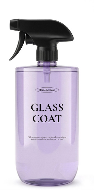 글라스코트 먼지방지 욕실 거실 거울 유리 청소 코팅 세정 올인원 세정제+전용타월2장, 500ml, 1개