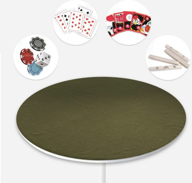 당구다이천 커버 식탁보 테이블보 포커원탁 오락용 화투판 당구대천 라사지, 카키, 1개, 군용모포 패드