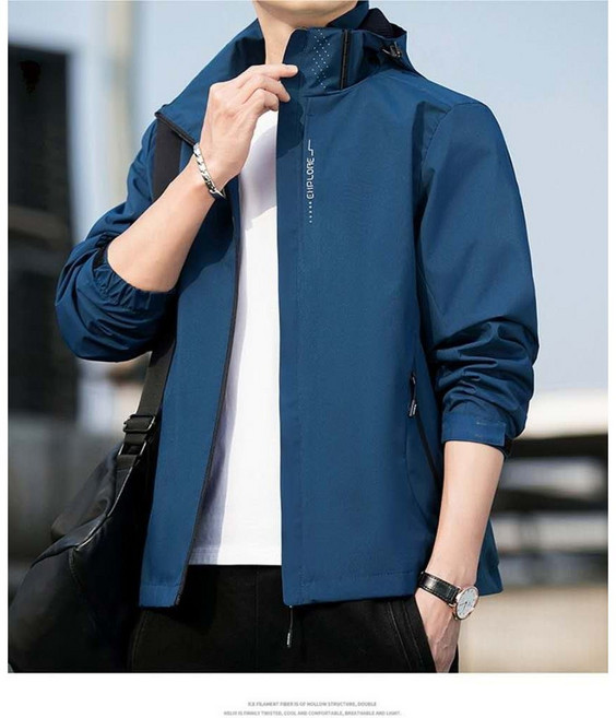 루미빈 봄가을 남성 아웃도어 방풍 방수 후드 재킷 등산 점퍼 바람막이