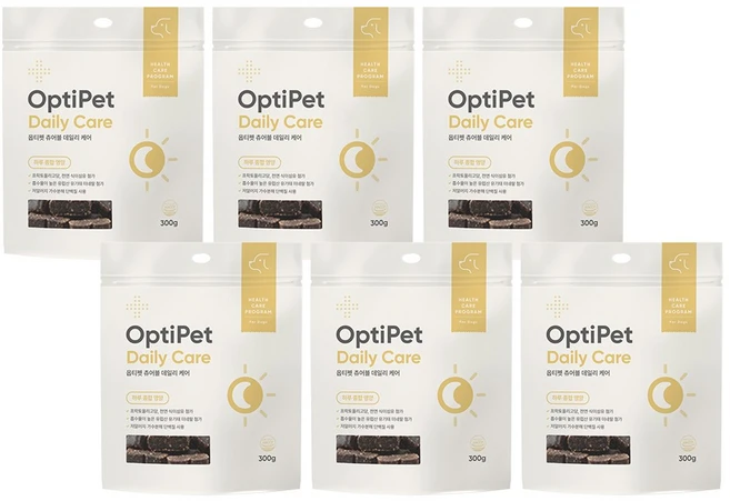옵티펫 강아지 츄어블 영양제, 60정, 종합영양제, 6개 - 쿠팡