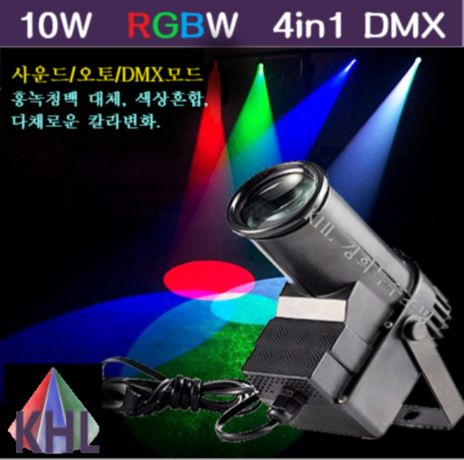 LED 핀 조명4in1반사 유리거울 미러볼 전용 빔 스포트 플레시 포인트 테이블핀 샵조명