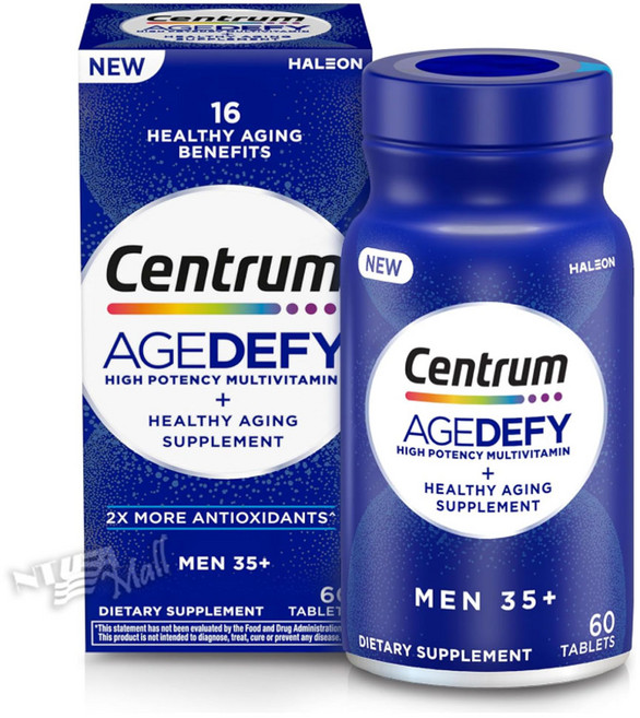 센트룸 남성용 에이지디파이 35+ 항산화 멀티비타민 60정 CENTRUM AGE DEFY FOR MEN MULTIVITAMIN