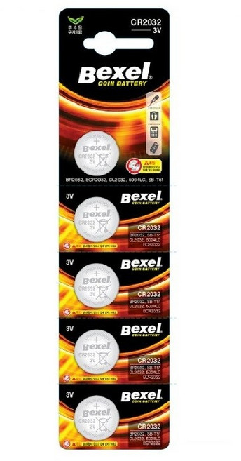 벡셀 알카라인 코인건전지 CR2032 3V, 5개입, 1개