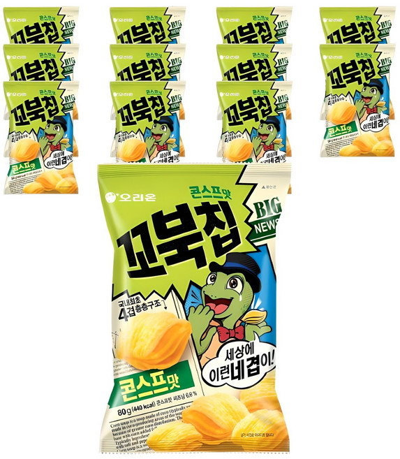 꼬북칩 콘스프맛, 80g, 12개