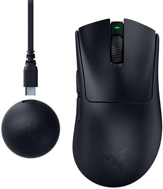 레이저 데스에더 V4 프로 유무선 E스포츠 게이밍 마우스 AP 패키지 버전 RZ01, 블랙, RZ01-05330100-R3A1