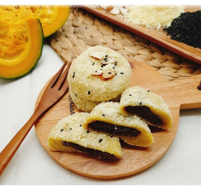 [사랑방식품] 아몬드호박찹쌀떡 [원산지:상세설명에 표시], 30개, 55g